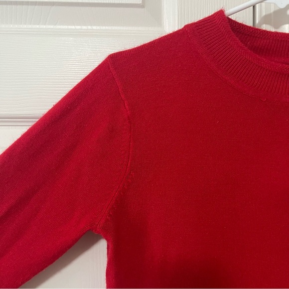 Sag Harbor Red Mock Neck Sweater Women’s Small - Picture 2 of 7